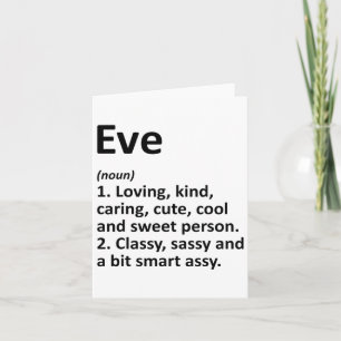 Eve Definition Personalized Name Funny Birthday Gi Card