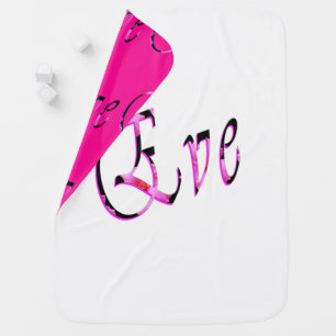 Eve Girls Name Logo, Stroller Blanket