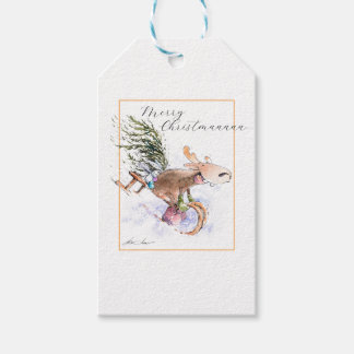 EVE Painted Christmas Reindeer and bunny Gift Tags