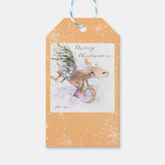 EVE Painted Christmas Reindeer and bunny Gift Tags