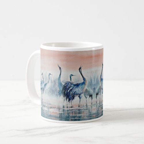 EVE Painted Cranes at dawn        Coffee Mug