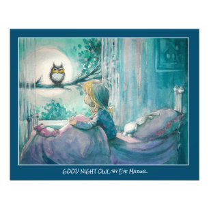 EVE Painted Good Night Owl Photo Print