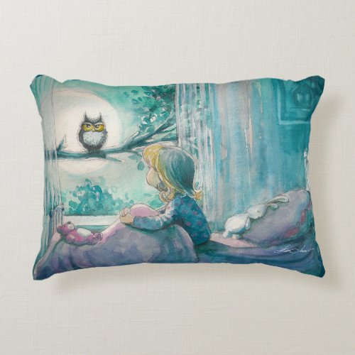 EVE Painted Good Night Owl  Pillow Case