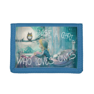 EVE Painted Good Night Owl  Trifold Wallet