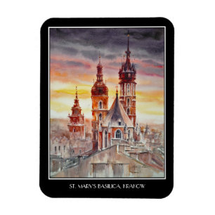 EVE Painted Krakow, Poland Old Town  Magnet