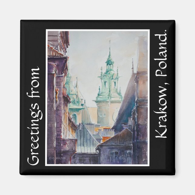 EVE Painted Krakow, Poland Old Town           Magnet (Front)