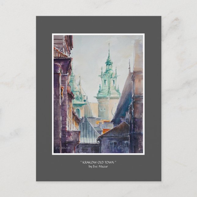 EVE Painted Krakow, Poland Old Town               Postcard (Front)