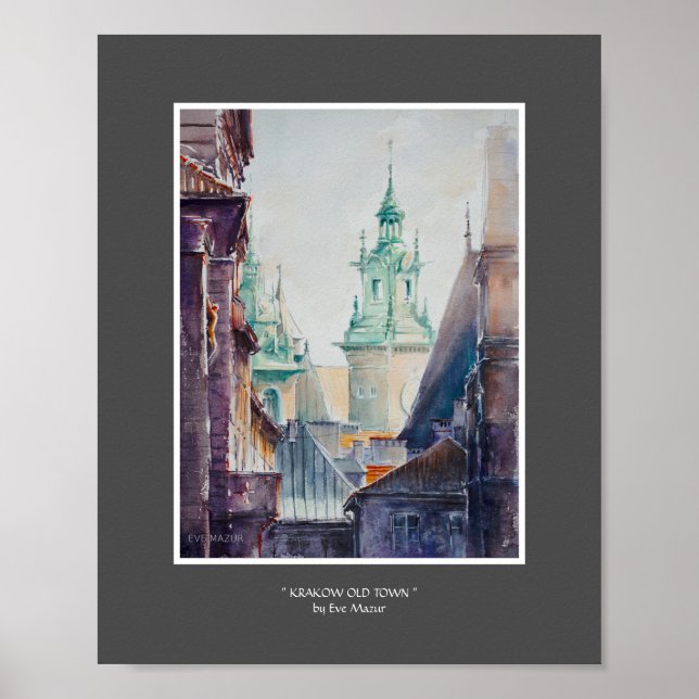 EVE Painted Krakow, Poland Old Town              Poster (Front)