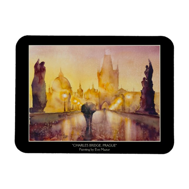 EVE Painted Prague  Postcard Magnet (Horizontal)