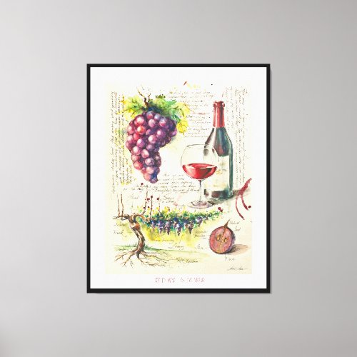 EVE Painted Red Wine Botanical Acrylic Print