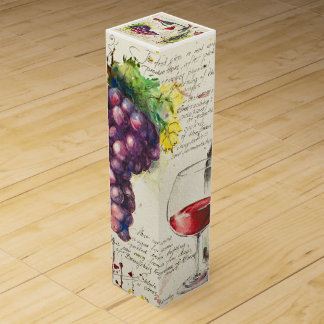 EVE Painted Red Wine Botanical  Box