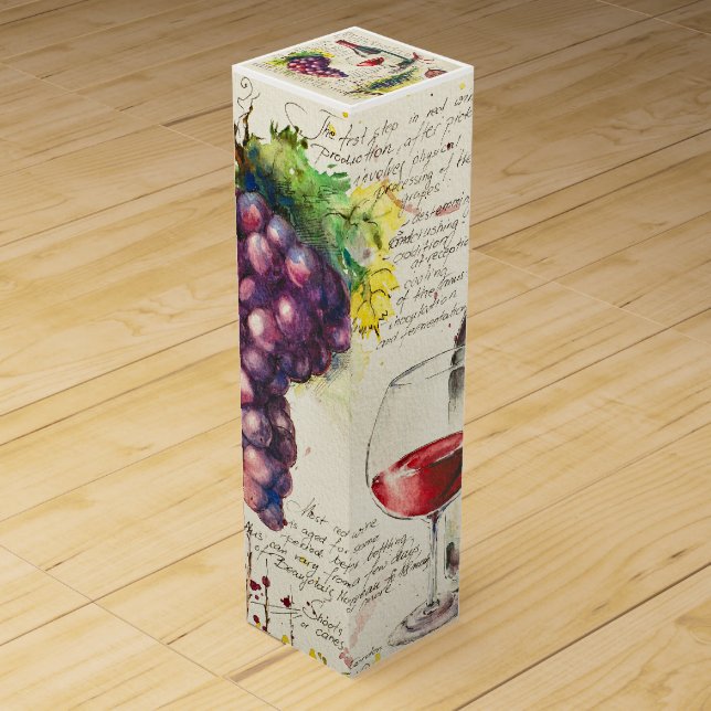 EVE Painted Red Wine Botanical  Box (Front)