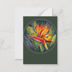 EVE Painted Strelitzia Flower Note Card