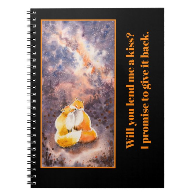 EVE painted Two Foxes in Love   Notebook (Front)
