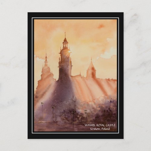 EVE Painted Wawel Royal Castle Postcard