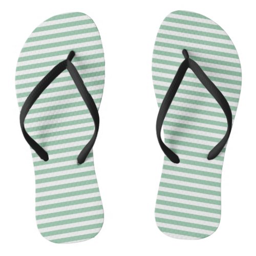 Eve  Sofie Green Striped Flip Flops