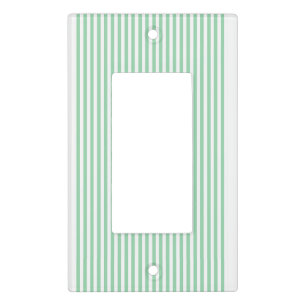Eve & Sofie Green Striped Light Switch Cover