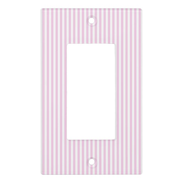 Eve & Sofie Pink Striped Light Switch Cover (Front)
