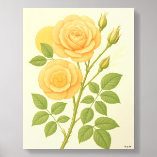 Eve & Sofie Yellow Rose Acrylic Photo Tile