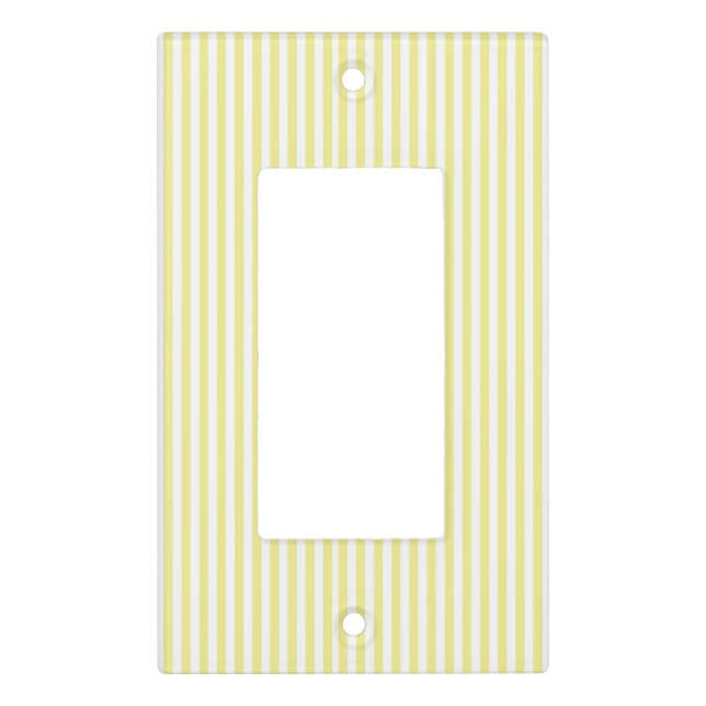 Eve & Sofie Yellow Striped Light Switch Cover (Front)