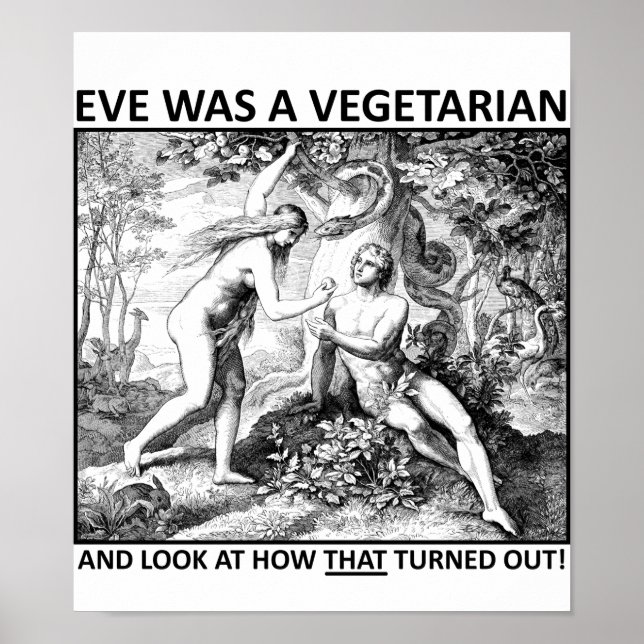 Eve Vegetarian Funny Poster (Front)