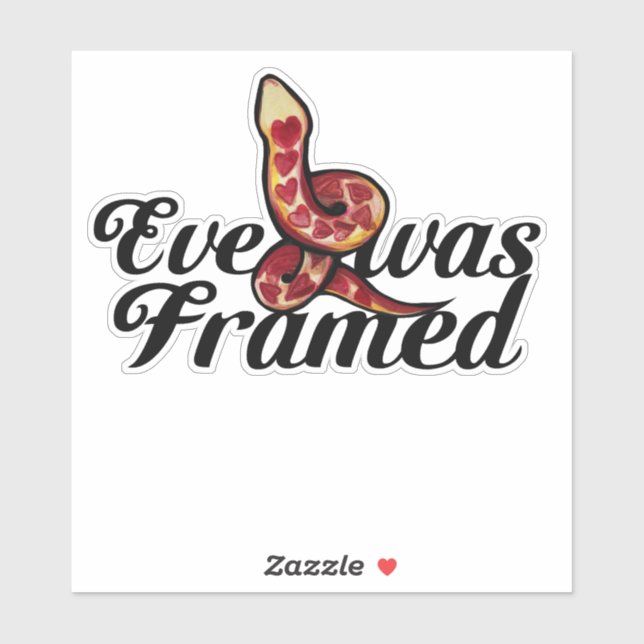 Eve Was Framed Snake Love Hearts                   Sticker (Sheet)
