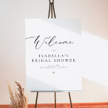 EVELYN Elegant Calligraphy Bridal Shower Welcome Foam Board<br><div class="desc">This bridal shower welcome sign features an elegant calligraphy font and modern minimalist design. Easily change *most* wording to match your event needs. This welcome foam board is perfect for your classic simple bridal shower or event.</div>