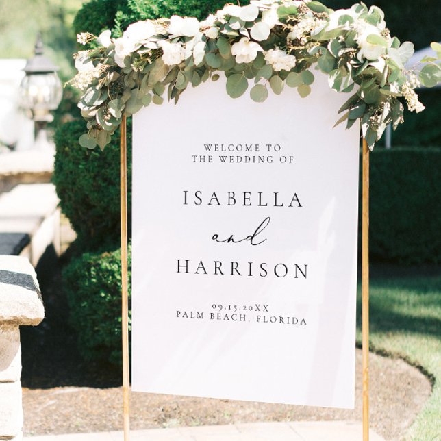 EVELYN Elegant Calligraphy Modern Wedding Welcome Foam Board (Creator Uploaded)