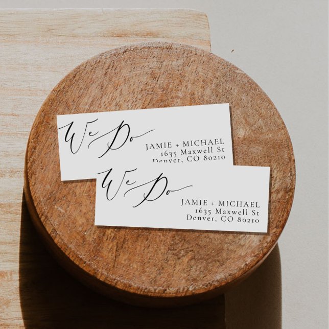 EVELYN Elegant Calligraphy Script We Do Wedding Label (Creator Uploaded)