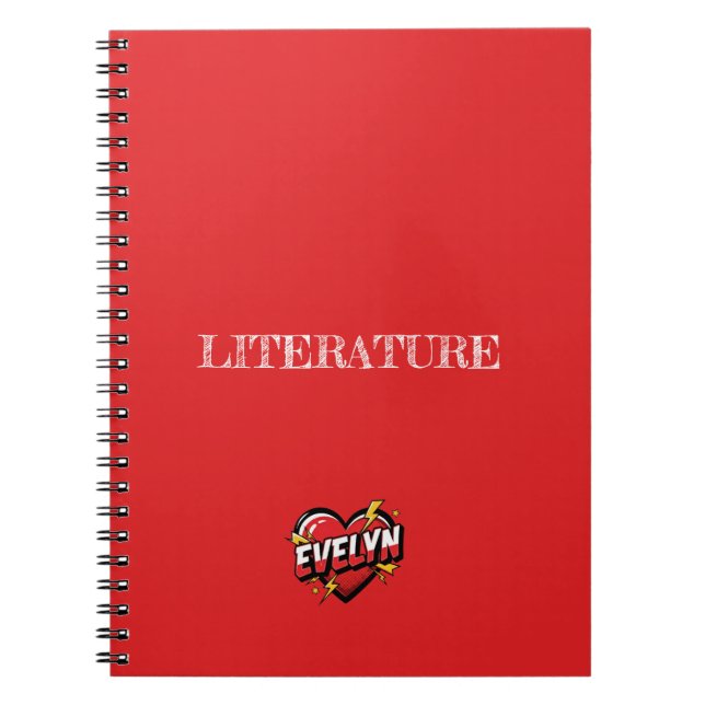 Evelyn Heart Red Notebook (Front)