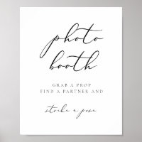 EVELYN Modern Elegant Calligraphy Photo Booth Post