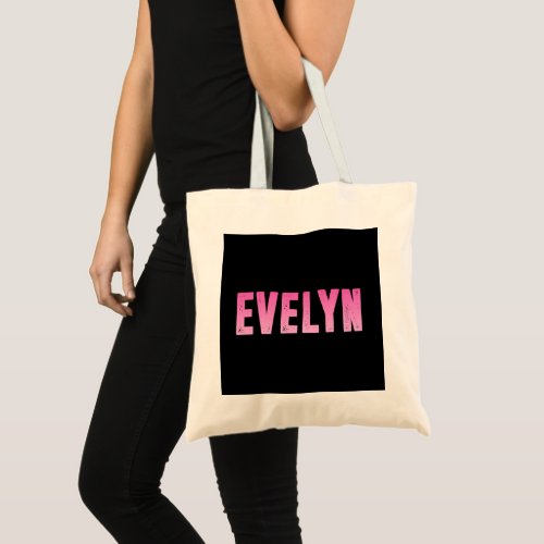 Evelyn name tote bag