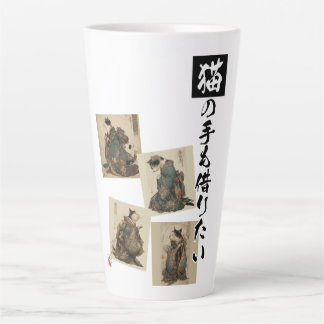 "Even a Cat's Paws" Japanese Cat Art Latte Mug
