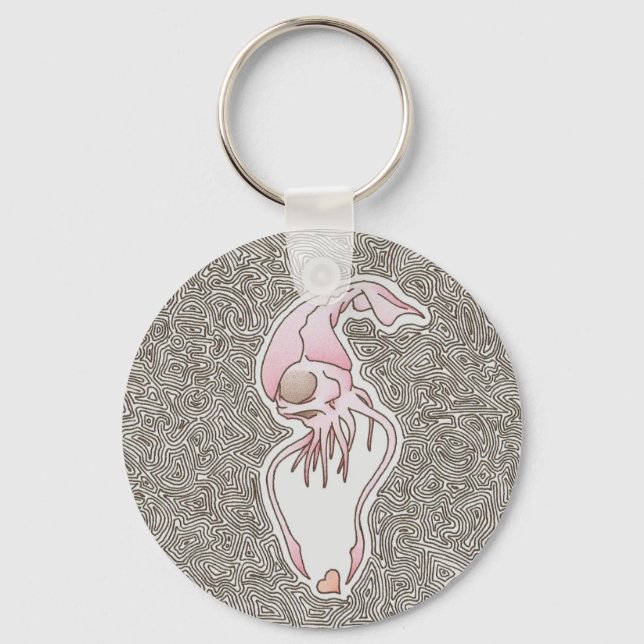 even a hateful squid can love keychain (Front)