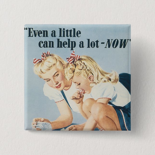 Even a Little Can Help Alot-NOW Pinback Button (Front)