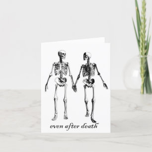 EVEN AFTER DEATH, TIL DEATH DO US PART LETTERPRESS THANK YOU CARD