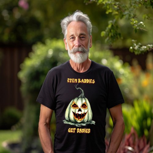 Even Baddies Get Saddies Evil Pumpkin  T_Shirt