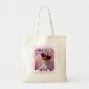 Even Baddies Get Saddies, Funny Cute Duck, Girly Tote Bag