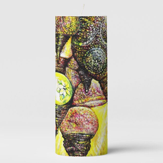  Even Bigger Idea of Color Pillar Candle (Front)