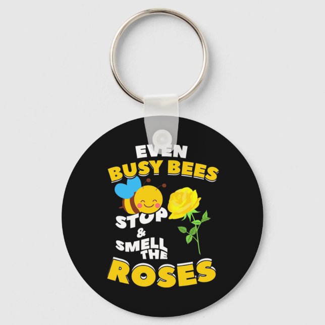 Even Busy Bees Keychain (Front)