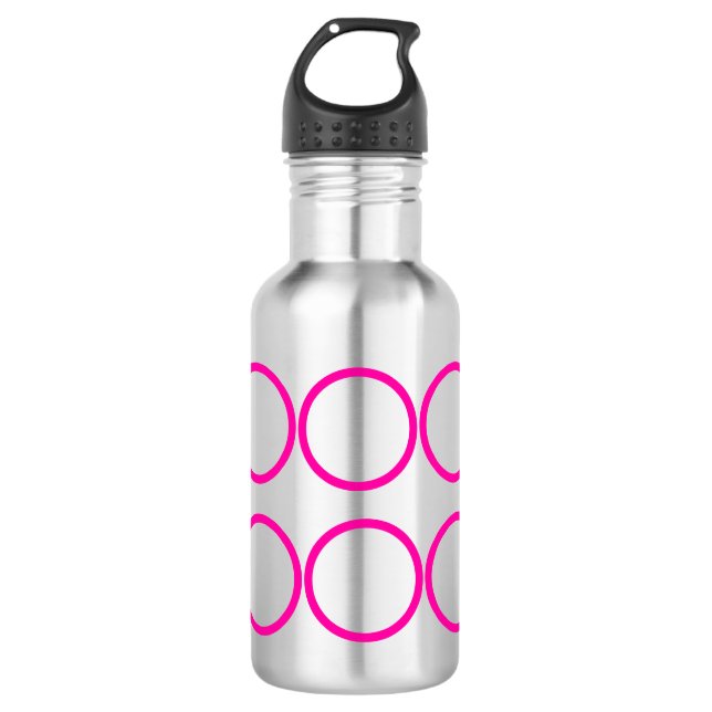 Even distribute of circles stainless steel water bottle (Front)