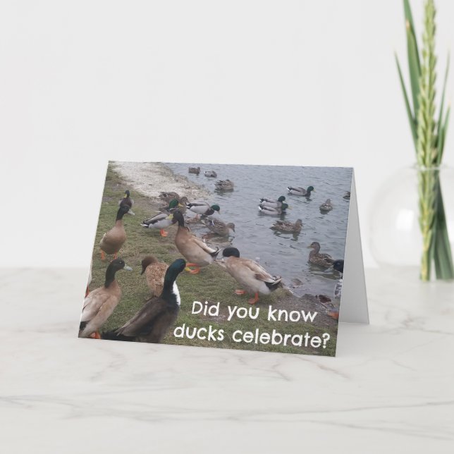 EVEN "DUCKS" CELEBRATE YOUR BIRTHDAY CARD (Front)