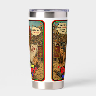 Even Gladiators Fear Taxes Funny Roman Soldier Insulated Tumbler