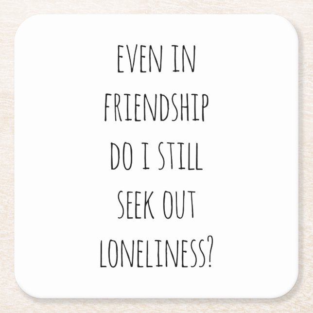 Even In Friendship Paper Coaster (Front)