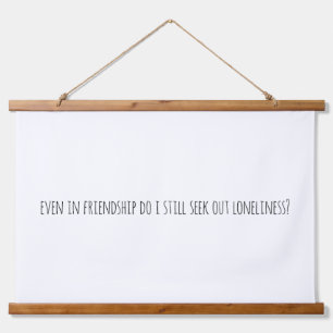 Even In Friendship Wood Topped Wall Tapestry