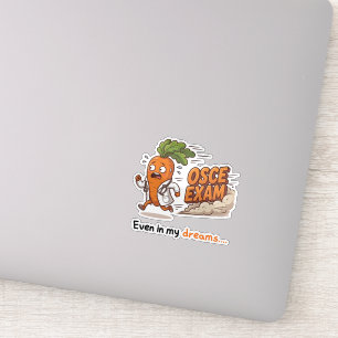 Even In My Dreams Funny Dr Carrot Medical Student Sticker