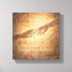 Even in Silence We Meet Minimal Spiritual Wall Art