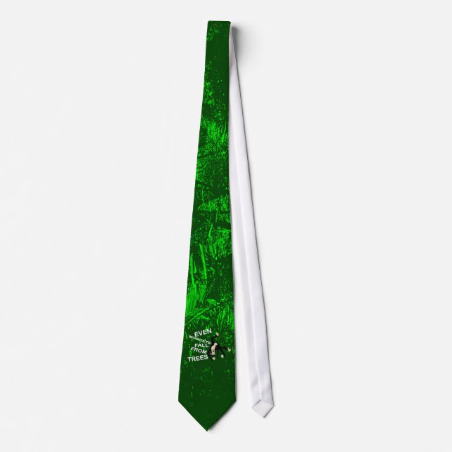 Even Monkeys Motivational Humor Tie (Front)
