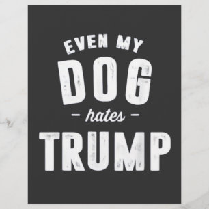 Even My Dog Hates Trump Anti Humor Flyer