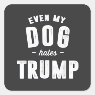 Even My Dog Hates Trump Anti Humor Square Sticker